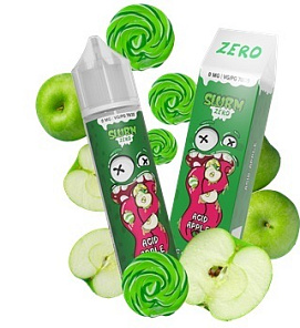 Slurm (Слёрм) Zero с ароматом "Acid Apple" (Кислые Яблочные Леденцы), 70/30 объем: 58мл,  АТП