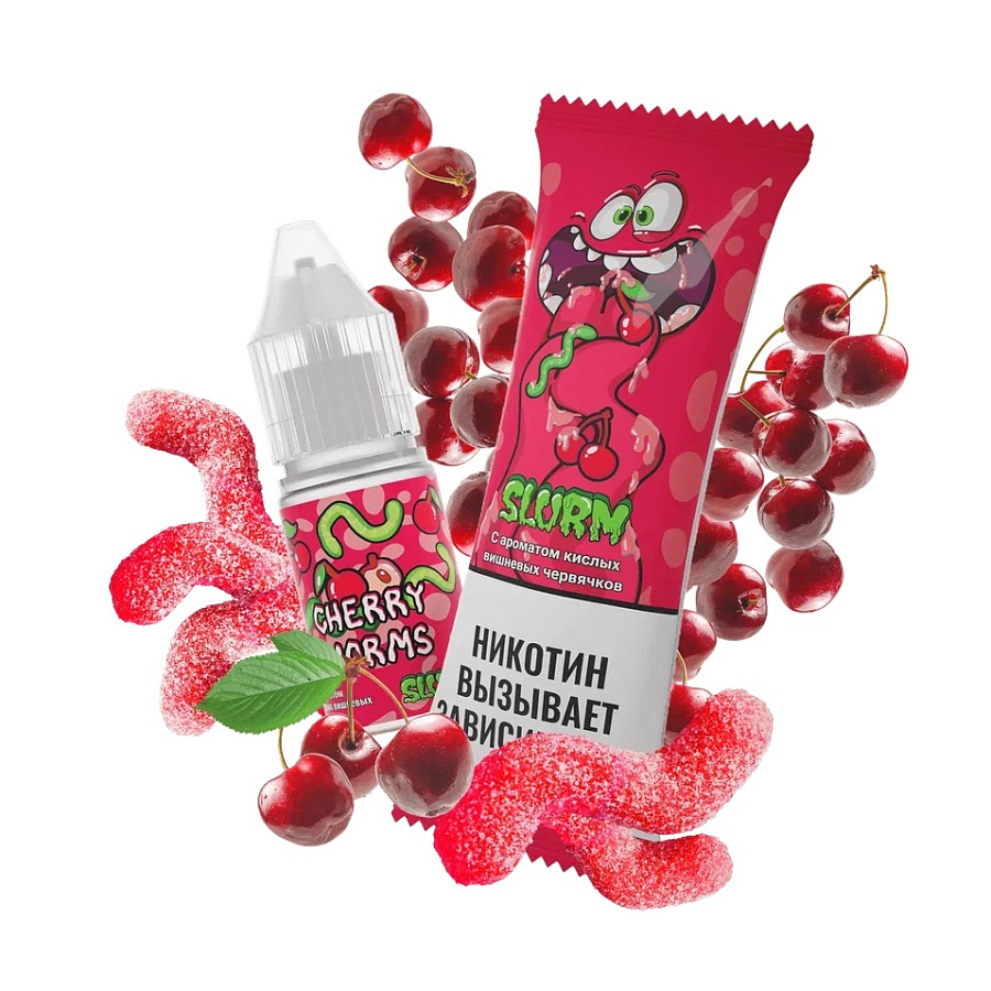 Slurm (Слёрм) с ароматом "Cherry Worms" (Кислые Вишневые Червячки), объем: 10мл,  АТП