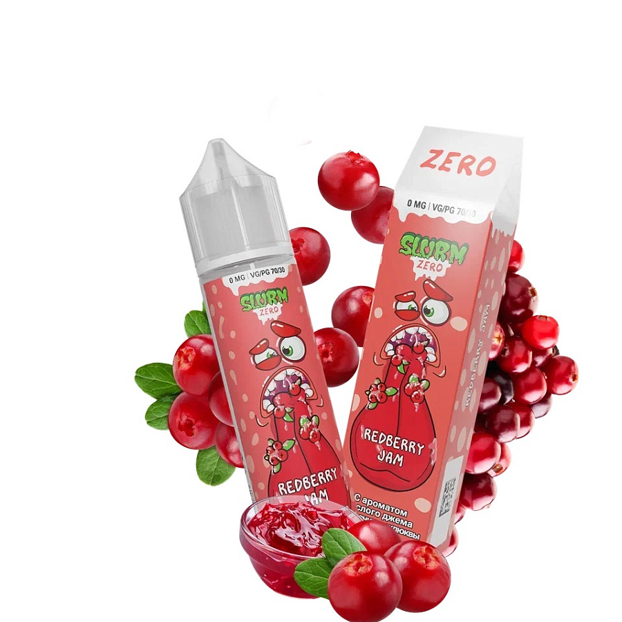 Slurm (Слёрм) Zero с ароматом "Redberry Jam" (Кислый ДжемизБрусникииКлюквы), 70/30 объем: 58мл,  АТП